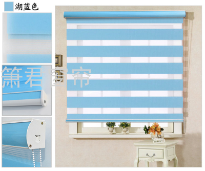 Factory Direct Curtain Soft Gauze Curtain Louver Curtain Roller Shutter Bathroom Waterproof Shading Curtain Hand Pull Curtain