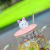 Korean Cartoon Cute Radish Rabbit Glass Cup with Cover Spoon Juice Clear Water Cup Simple Office Household Milk Cup