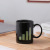 Creative Ceramic Mug Temperature Sensing Discoloration Cup Green Signal Discoloration Cup Custom Logo Milk Coffee Drinking Cup