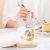 INS Style Unicorn Cartoon Glass Cup Breakfast Milk Cup with Handle Cute with Lid Fruit Drink Cup