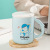 Dolphin Mug Cartoon Cute with Cover Spoon Korean Girl Heart Ceramic Cup Home Office Custom Logo Generation