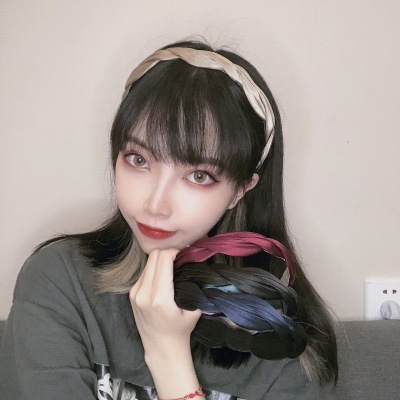 Korean Dongdaemun Ins Same Style Korean Style Retro Easy Matching Pleated Silk Wave Headband Non-Slip Hair-Hoop Headband Women