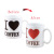 I Love Coffee Discoloration Cup Creative Hot Magic Cup Wholesale Factory Ceramic Cup Water Cup Gift Cup Breakfast Cup