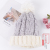 Korean Style New Knitted Hat Women's Hat Autumn and Winter Woolen Hat Korean Style Fleece Lined Padded Warm Keeping Fur Ball Hat Cold-Proof