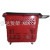 Four-Wheel Shopping Basket Basket Supermarket Trolley Large Shopping Basket 35L Shopping Basket with Pull Rod AOA