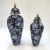 Ceramic Decoration Crafts Blue and White Porcelain Creative Plaid Vase High-End Soft Home Decoration