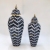 Ceramic Decoration Crafts Blue and White Porcelain Creative Plaid Vase High-End Soft Home Decoration