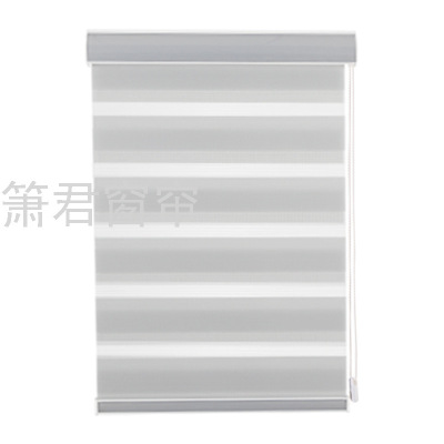 Factory Curtain Soft Yarn Shutter Bedroom Bathroom Engineering Office Curtain Double-Layer Lifting Shading Curtain Soft Yarn Curtain