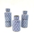 Blue and White Porcelain Blue Color Decoration Crafts Ceramic Creative Plaid Vase High-End Soft Home Decoration