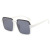 2021 New Korean Style Street Photography Imitation Semi-Rimless Sunglasses Female Ins Plain Box Internet-Famous Sunglasses UV Protection