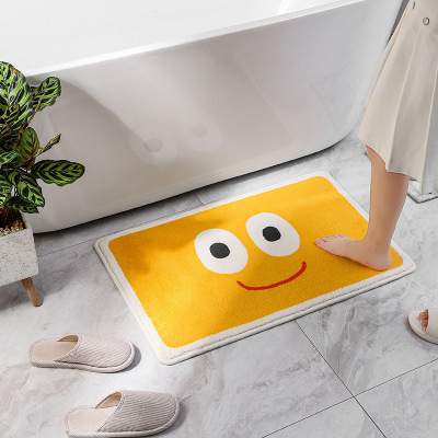 Cartoon Cute Bathroom Bathroom Absorbent Floor Mat Toilet Door Bedroom Carpet Household Doormat Non-Slip Floor Mat
