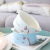 Cute Cartoon Double Ears with Lid Ceramic Instant Noodle Bowl Creative Large Capacity Unicorn Non-Toxic Children's Ceramic Bowl Rice Bowl