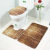 Cross-Border Hot Selling Printed Wooden Pile Floor Mat Toilet Mat Toilet Seat Cover Three-Piece Bathroom Non-Slip 