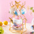 European-Style Castle Home 15 Pieces Bone China Coffee Set Red Suit Crane Teapot Coffee Set Sugar Bowl Milk Cup