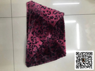 High-End Elegant Leopard Print Warm Soft Comfortable Rabbit Fur Scarf