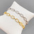 Cross-Border Supply Wish Amazon Hot Sale Electroplated Real Gold Micro Inlaid Zircon Bracelet Female Personality Geometry Bracelet