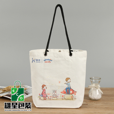 Factory Direct Supply Cartoon Cotton Bag Custom Printed Canvas Hand Shopping Bag Cotton Bag Printed Logo