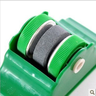 Creative Double-Sided Adhesive Tape Holder Portable round Sharpening Stone Household Sharpener