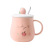 Cute Fruit Peach Cute Ceramic Cup Pink Girl Heart Fresh Mug Big Belly Drinking Cup Student Cup