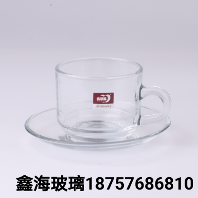 Cup and Saucer Set Glass with Tray Black Tea Cup Coffee Cup Glass with Saucer Tea Cup Glass Products