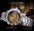 One Piece Dropshipping Winner Watch Men's Fashion Casual Classic Popular Hollow Rhinestone Manual Mechanical Watch