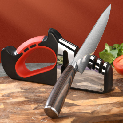 Sharpener Kitchen Gadget Five-Section Fixed Angle Sharpener Knife and Scissors Dual-Use Sharpening Stone Five-Hole Sharpener