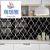 Mengruiya Rectangular Crystal Tile Sticker Solid Color Kitchen Oil-Proof Stain-Resistant Self-Adhesive PVC Decorative Wall Sticker
