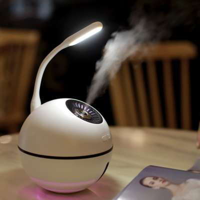 Zorb Ball Desktop Humidifier Four-in-One Fan Mobile Power Supply with Little Fan Mini Night Light Humidifier