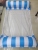 New Inflatable Striped Recliner Inflatable Overwater Floating Mat Leisure Floating Bed Seat with Net Backrest Foldable Floating Row