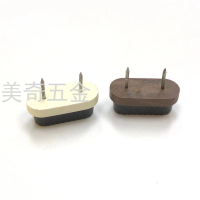 Thickened Double-Layer Foot Double Nail Furniture Cushion Stake Flat Nail Moisture Proof Pad Table and Chair Spike Feet Non-Slip Plastic Glide Tack Spike Feet