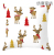 Cartoon Christmas Dog Car Pattern Pillow Cover Holiday Home Decoration Office Back Seat Cushion Throw Pillowcase