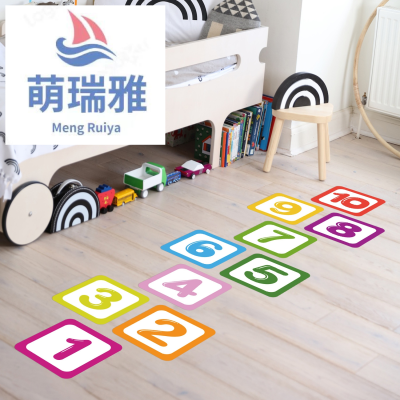 Children's Room Decoration Floor Hopscotch Stickers Creative Early Learning Digital Parent-Child Interactive Game Children Wall Stickers