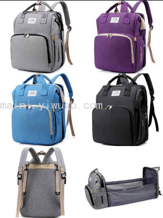 新款夏季时尚大容量双肩外出宝妈外出背妈妈包母婴包