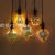 3D Fireworks Bulb Led Personalized Creative Flat Drill Modeling Ambience Light E27 Screw Electroplating Decorative Lamp