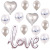 Large One-Piece Love Confession Aluminum Balloon 12-Inch Sequins Balloon Set Valentine's Day Wedding Ceremony and Wedding Room Decoration