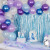 New Year Christmas Balloon Combo Set Christmas Party Balloon Chain Decoration Christmas Snowflake Metal Balloon Set