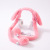 New Creative Trending Cute Rabbit Ears Headset with Airbag Ears Moving Plush with Light Headset.