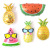 Hawaiian Party Balloon Watermelon Pineapple Aluminum Film Balloon Strawberry Decorations Arrangement Aluminum Foil Balloon Spot Supply