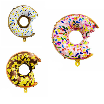 Cross-Border Hot Selling Special-Shaped Donut Aluminum Balloon Cartoon Shape Aluminum Balloon Wholesale Birthday Decoration Balloon