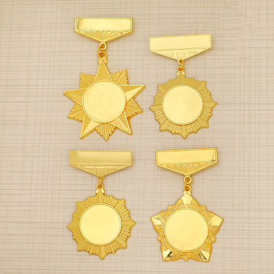 New Gold Foil Gold Plated Medal Customized Gold Foil Blank General Medal Customized Metal Honor Grade Medal