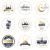 9PCs Islamic Muslim Eid Sticker Label Bottle Sticker Gift Sealed Sticker