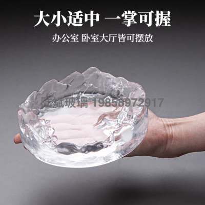 INS High-Grade Ashtray Crystal Glass Cigar Bar Club Home Creative Personalized Fashion Trendy Iceberg