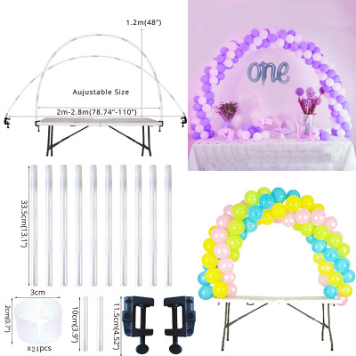 Birthday Party Decoration Table Small Arch Detachable Portable Table Balloon Display Stand Support Frame