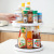 Rotating Spice Rack Kitchen Countertop Multi-Functional Soy Sauce Bottle Seasoning Storage Home Tool Double-Layer Shelf