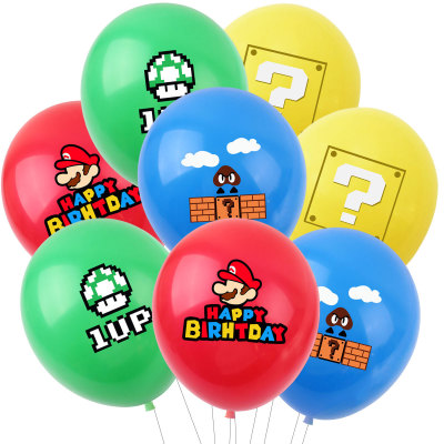 Mario Theme Party Rubber Balloons Super Mary Balloon Cartoon Game Birthday Party Decoration Supplies