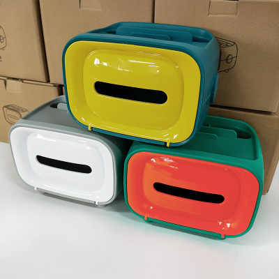 Mobile Phone Stand Creative TV Tissue Box Home Office Desk Surface Panel Plastic Storage TV Paper Extraction Box