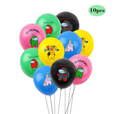 Amazon Among US Space Werewolf Killing Game Theme Balloon Birthday Party Decoration Birthday Balloon Set