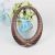 Oval Medal Flower Frame Plastic Medal Lace Window Medal Accessories Medal Custom Peacock Photo Frame