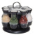 Factory Wholesale Rotatable Seasoning Rack Glass Bottle Seasoning Jar Set Boxes Restaurant Kitchen Supplies
