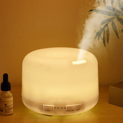 500ml New Foreign Trade Non-Printed Humidifier Desktop Aroma Diffuser Household Ultrasonic Air Purifier Essential Oil Lamp